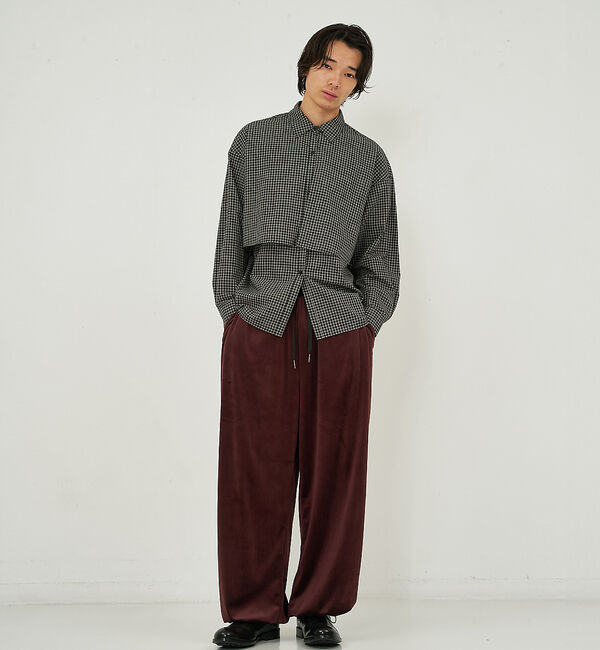 NOMINE「【ユニセックス】ロングヨーク オーバーサイズ チェックシャツ」|シャツ・ブラウス|