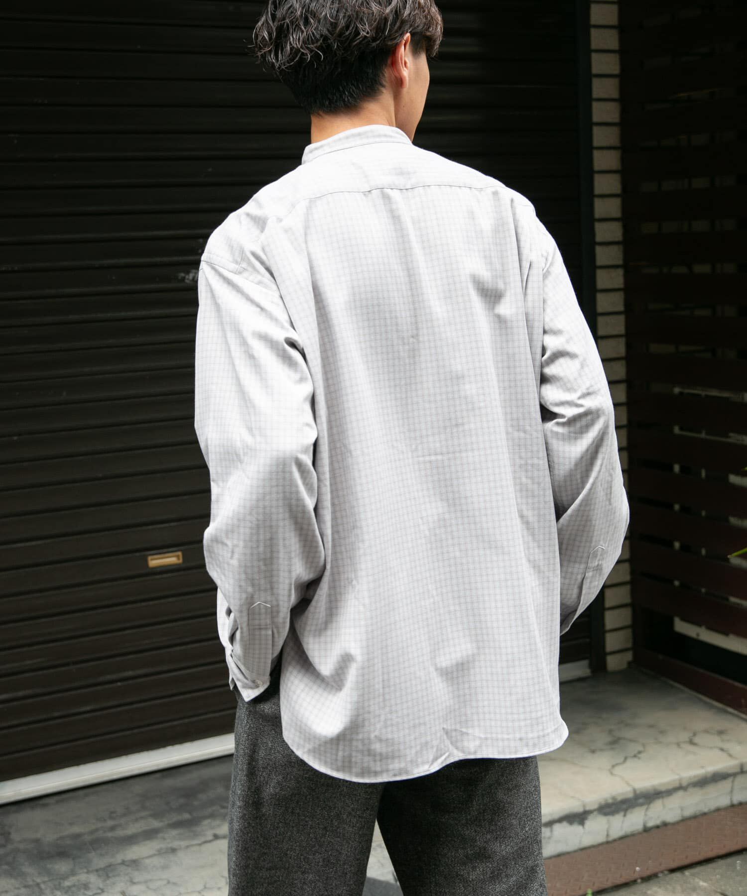 URBAN RESEARCH DOORS「FORK&SPOON　TRWバンドカラーシャツ」|シャツ・ブラウス|