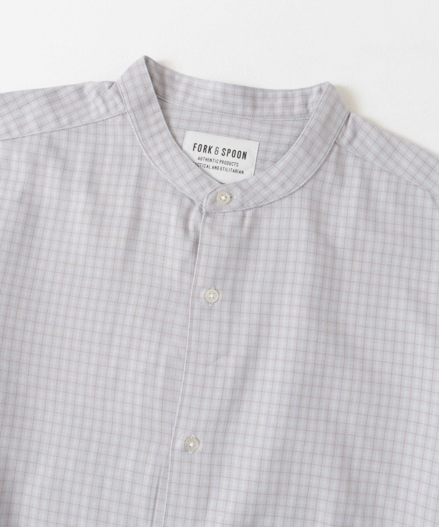 URBAN RESEARCH DOORS「FORK&SPOON　TRWバンドカラーシャツ」|シャツ・ブラウス|