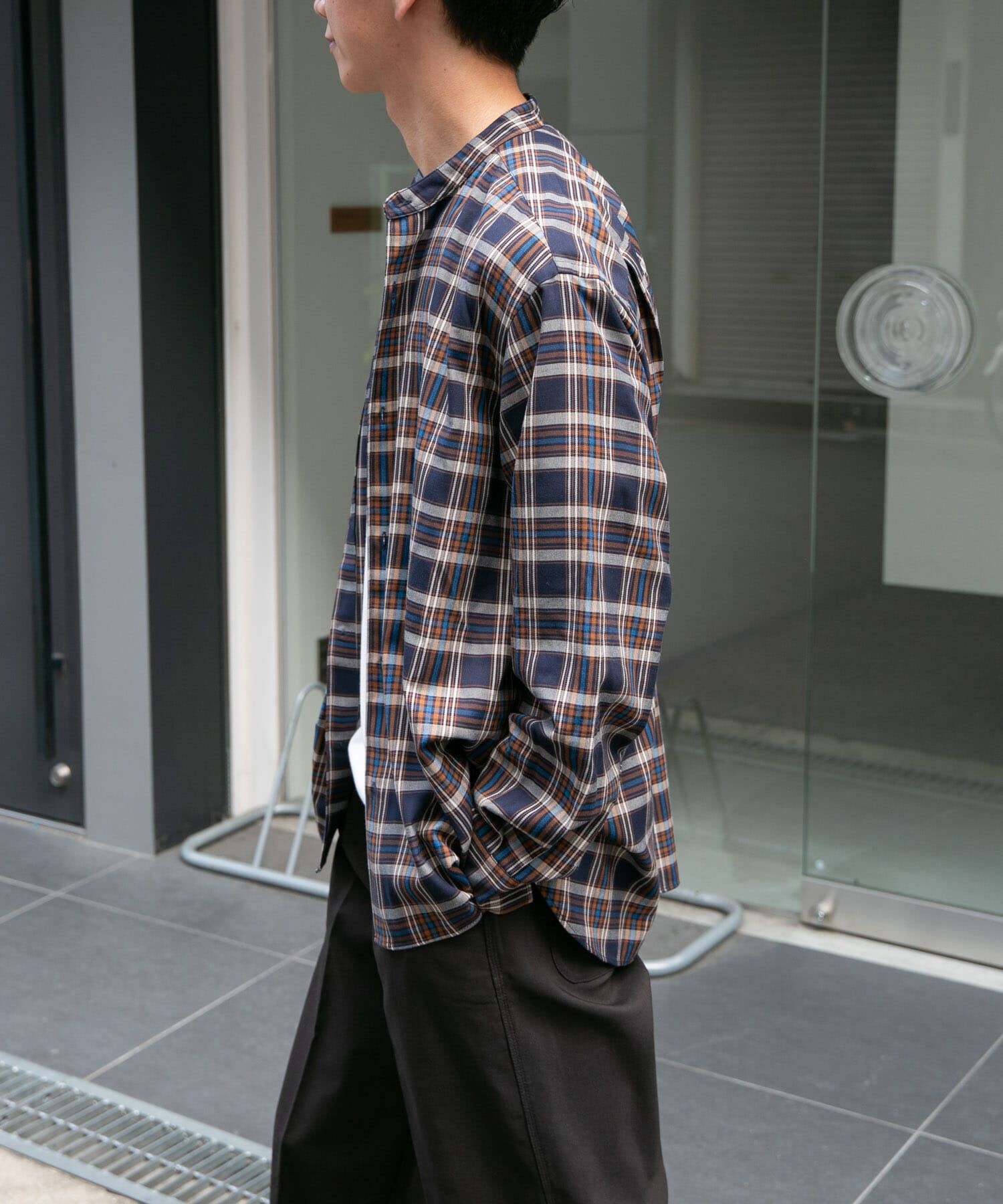 URBAN RESEARCH DOORS「FORK&SPOON　TRWバンドカラーシャツ」|シャツ・ブラウス|