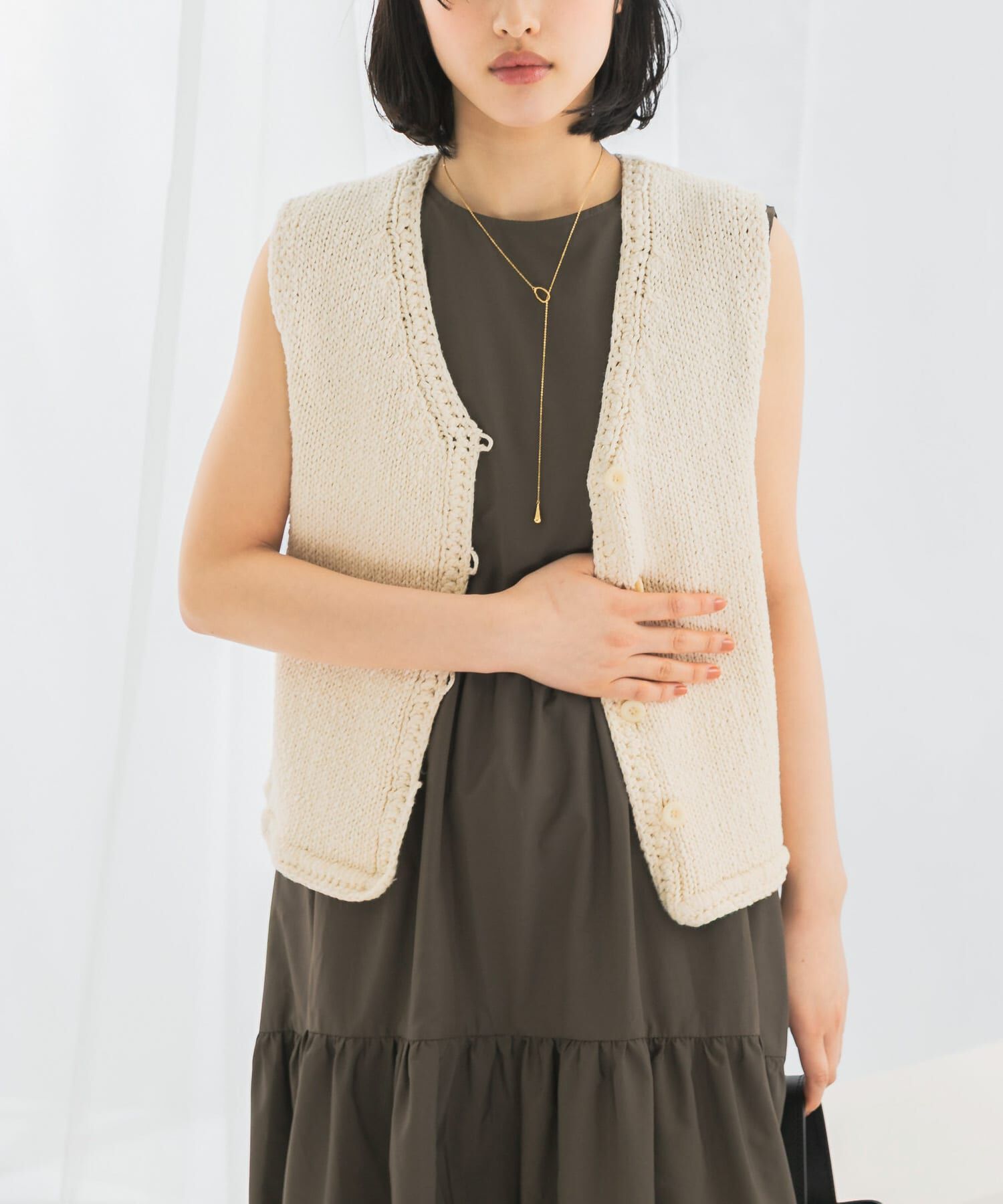 URBAN RESEARCH ROSSO「le　BELLE EPOQUE COTTON VEST」|ベスト・ジレ|