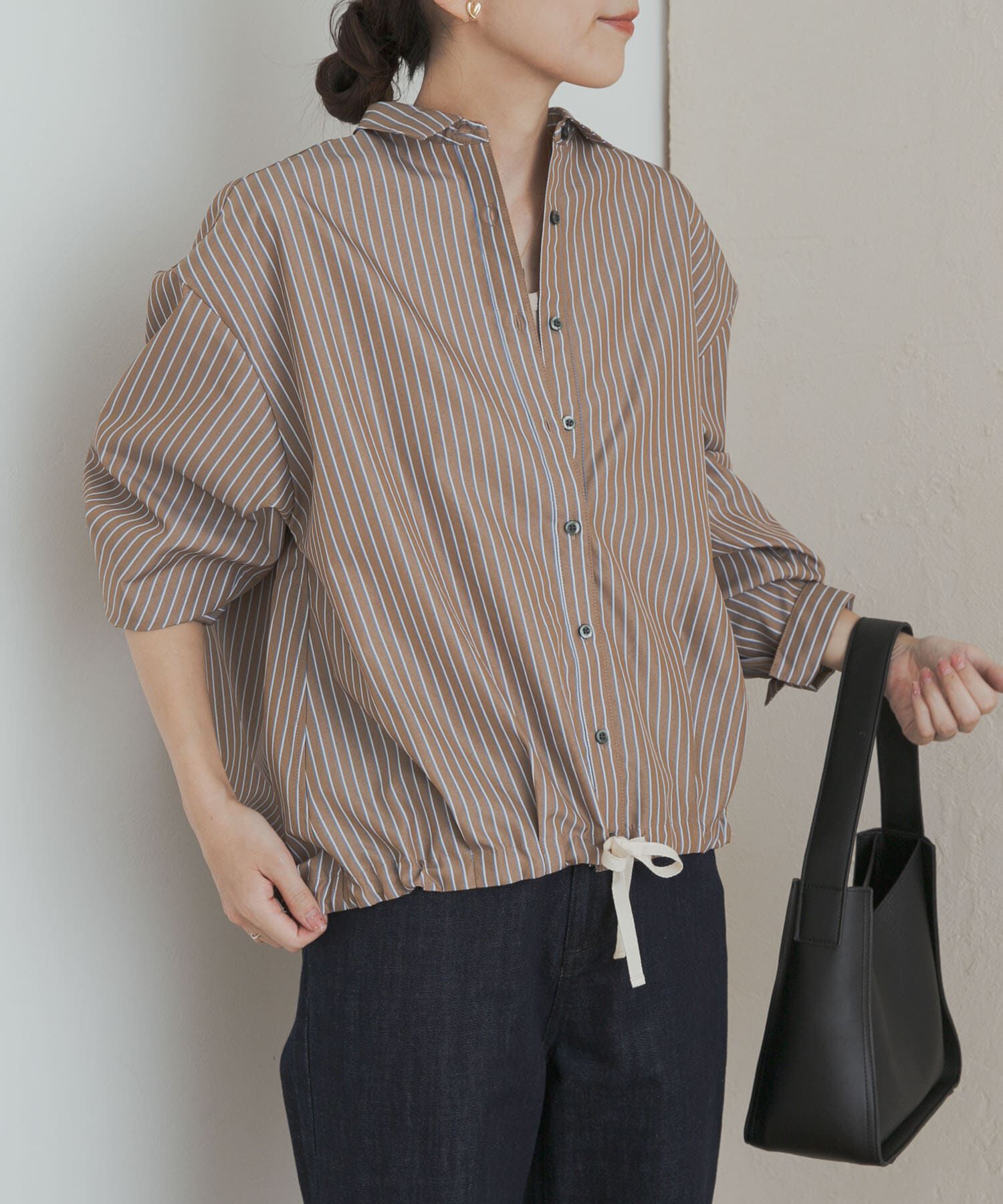 URBAN RESEARCH DOORS「ストライプドロストシャツ」|シャツ・ブラウス|