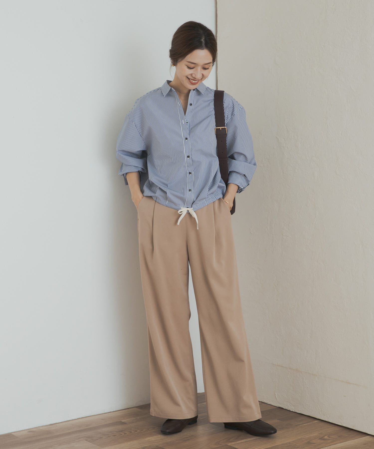 URBAN RESEARCH DOORS「ストライプドロストシャツ」|シャツ・ブラウス|