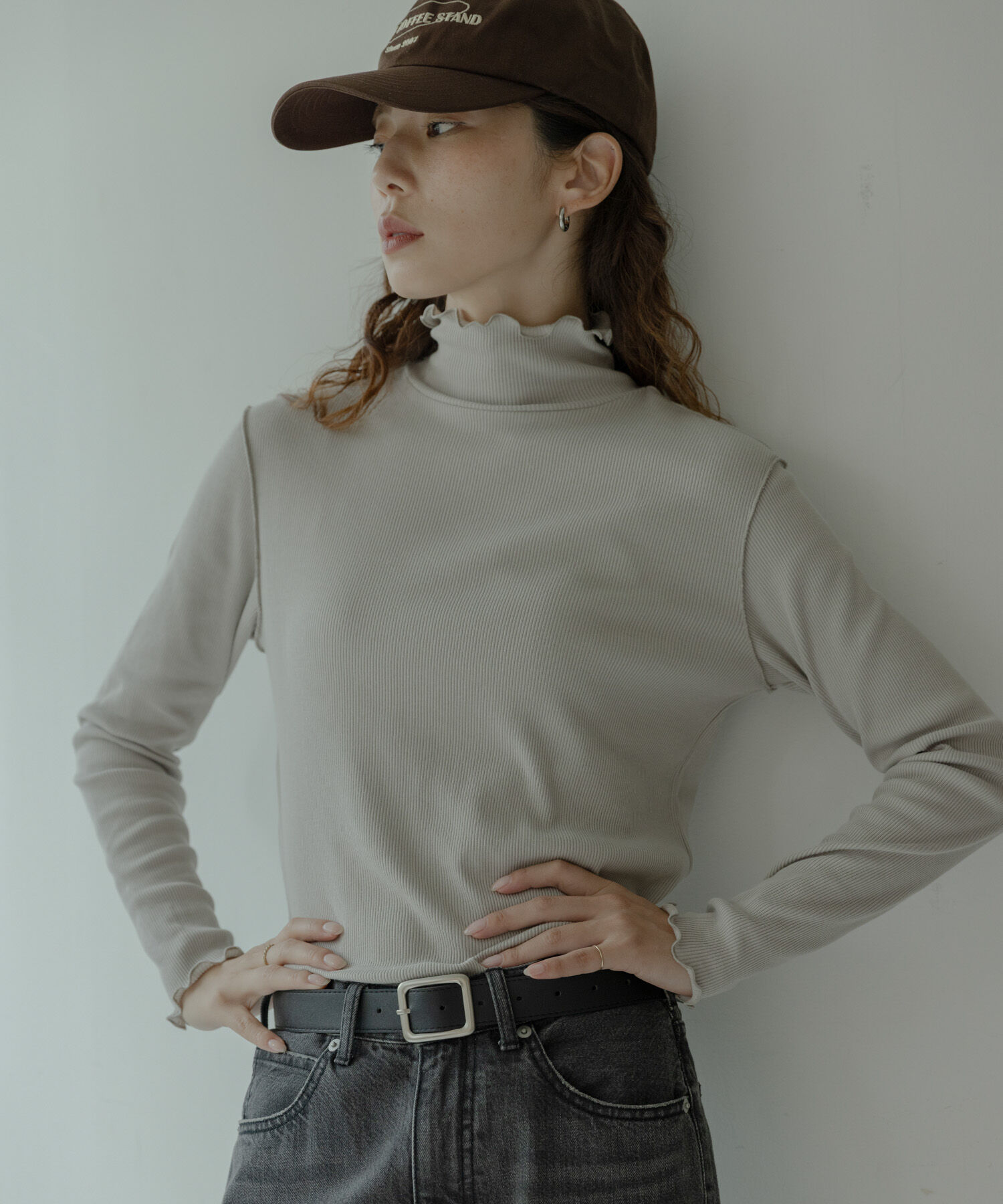 Sonny Label 「『UR TECH』蓄熱ハイネックメロウプルオーバー」|Tシャツ・カットソー|グレー系その他