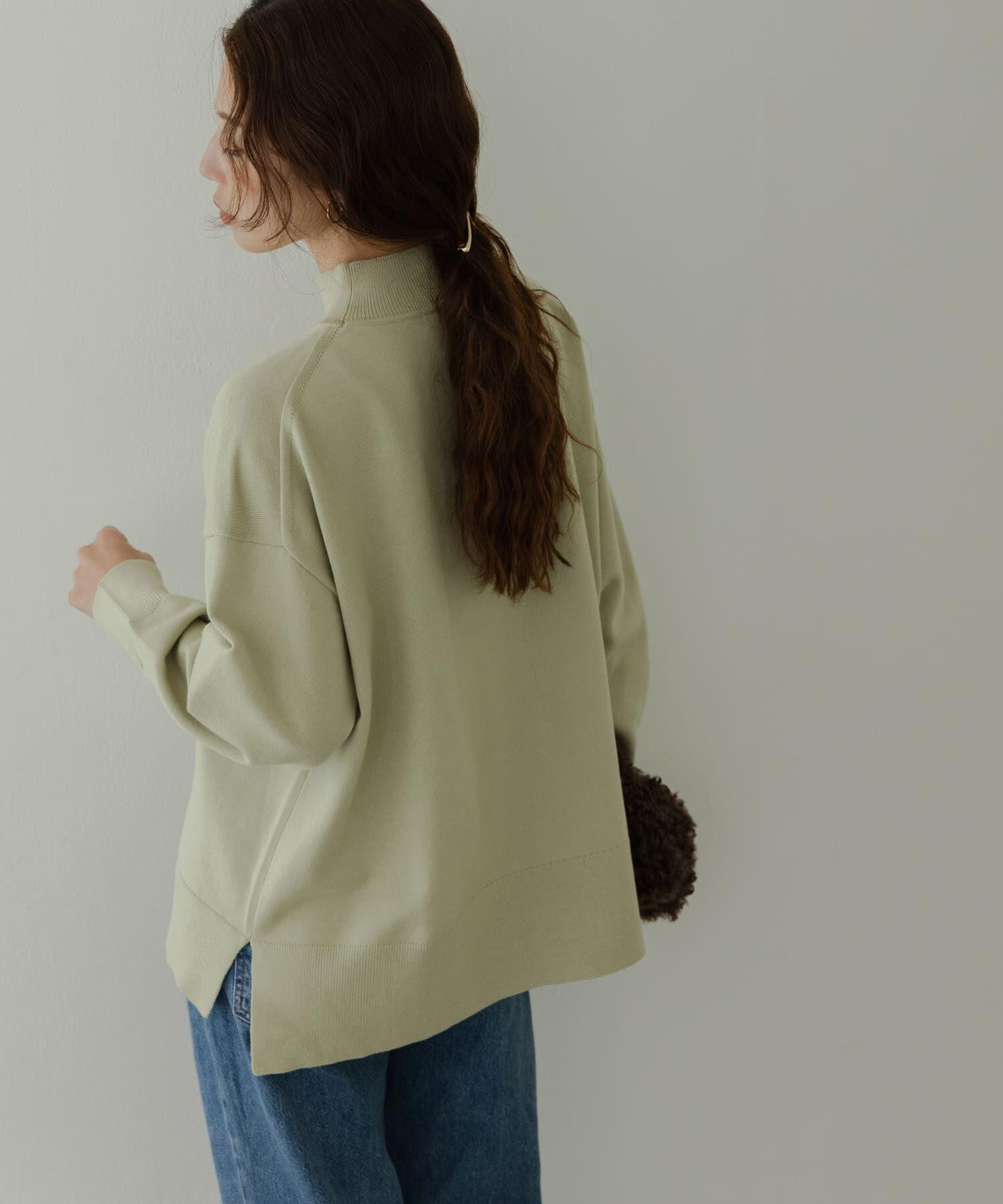 Sonny Label 「『UR TECH』サイドスリットプルオーバー」|ニット・セーター|ミント
