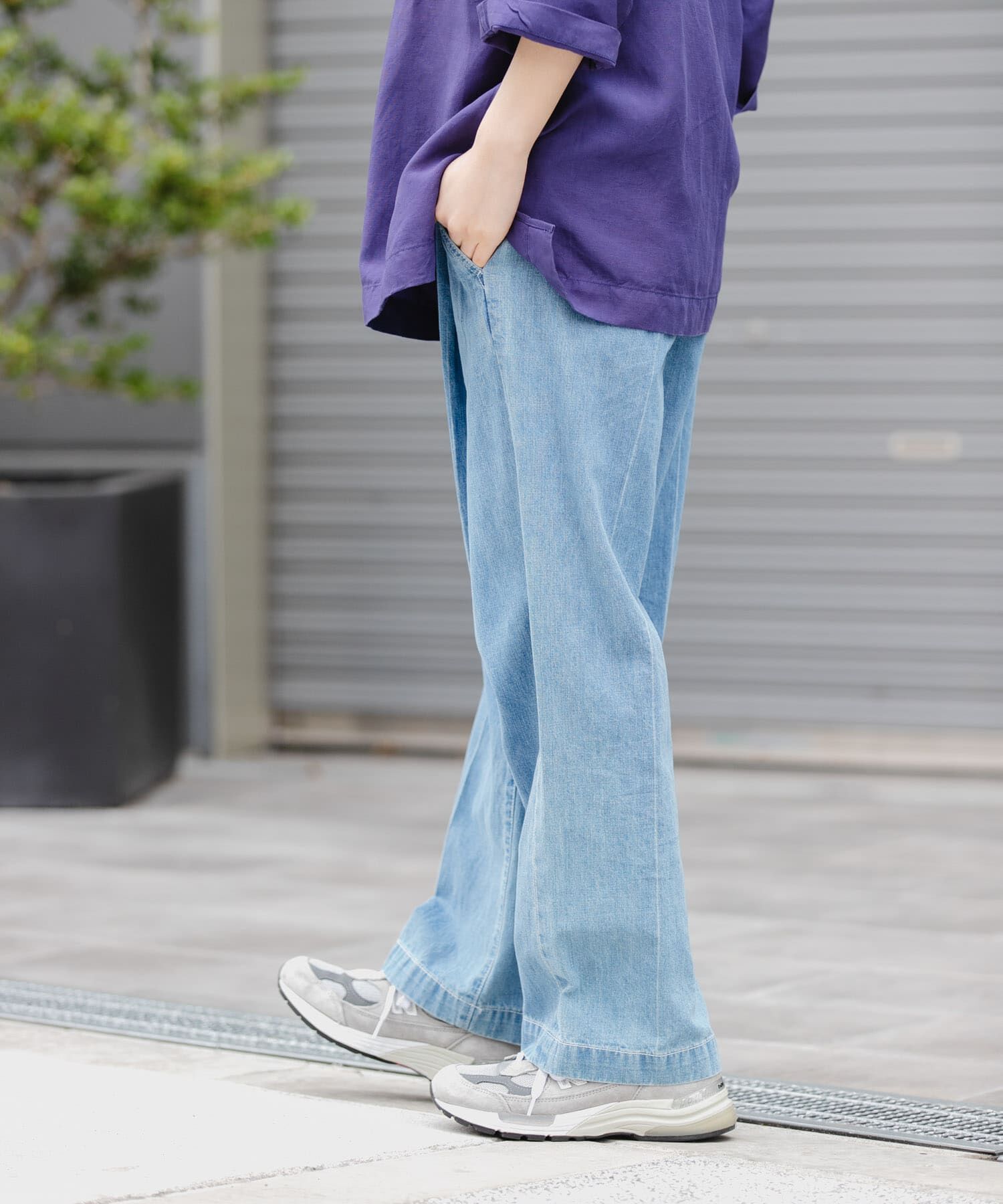 URBAN RESEARCH DOORS「FORK&SPOON　綿麻デニムパンツ」|デニム|