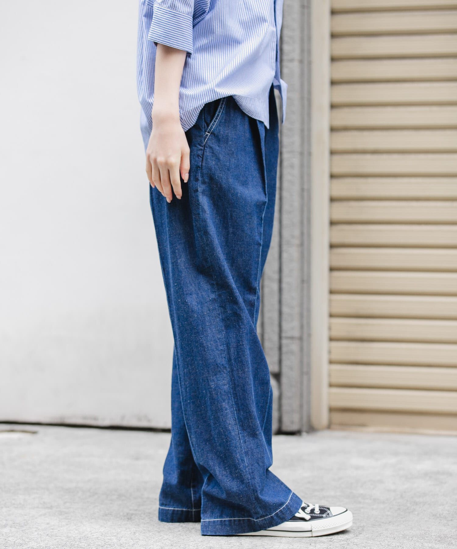 URBAN RESEARCH DOORS「FORK&SPOON　綿麻デニムパンツ」|デニム|