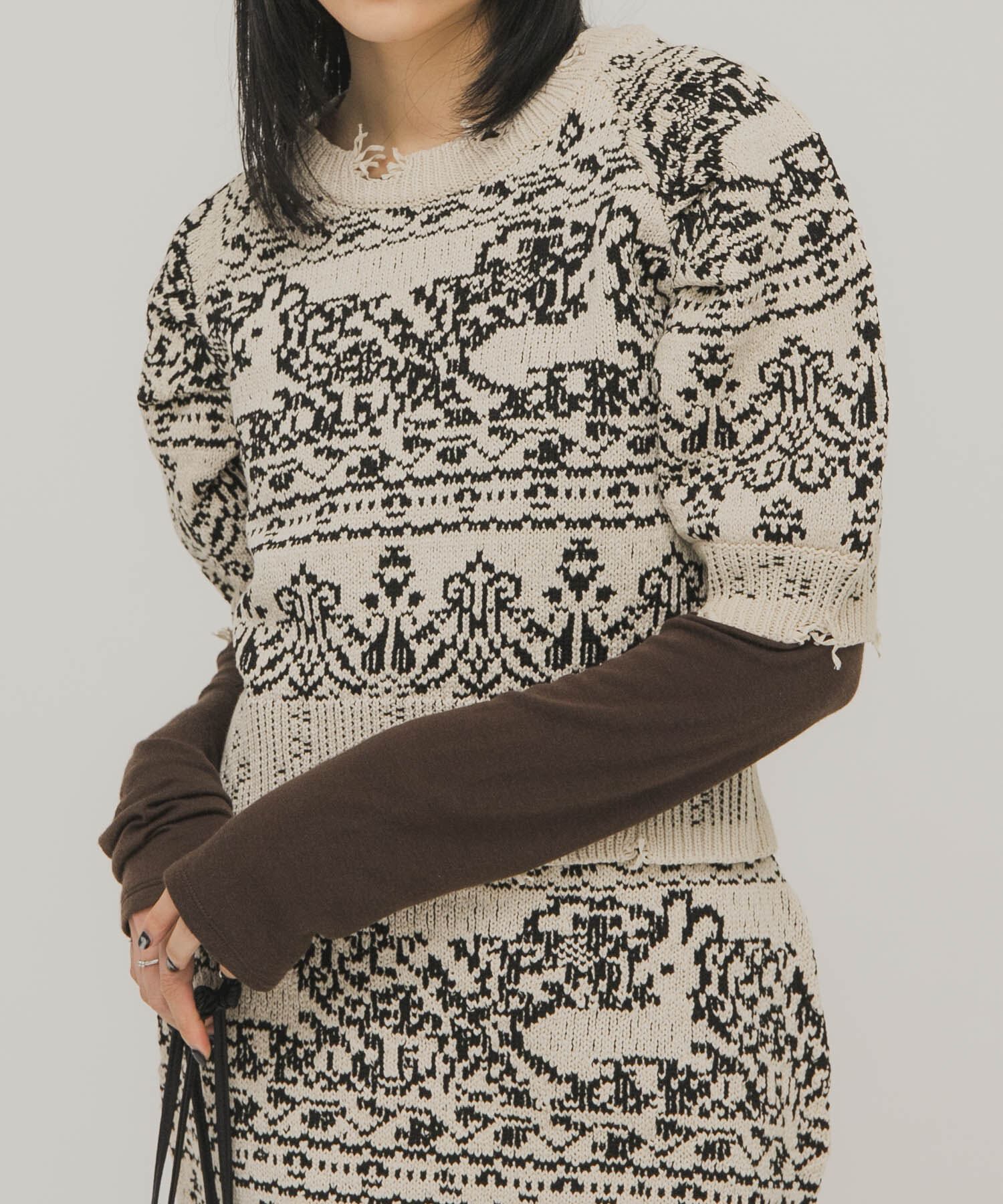  「タックドレープロンTEE」|Tシャツ・カットソー|