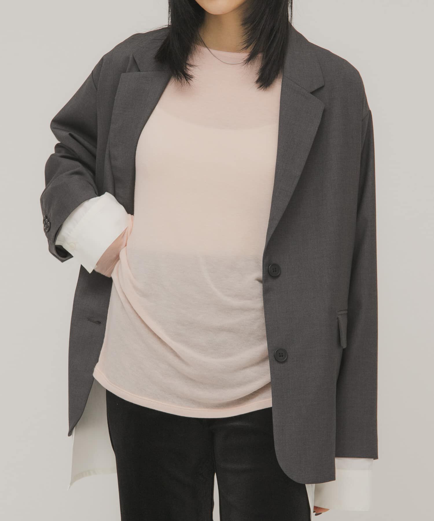  「タックドレープロンTEE」|Tシャツ・カットソー|