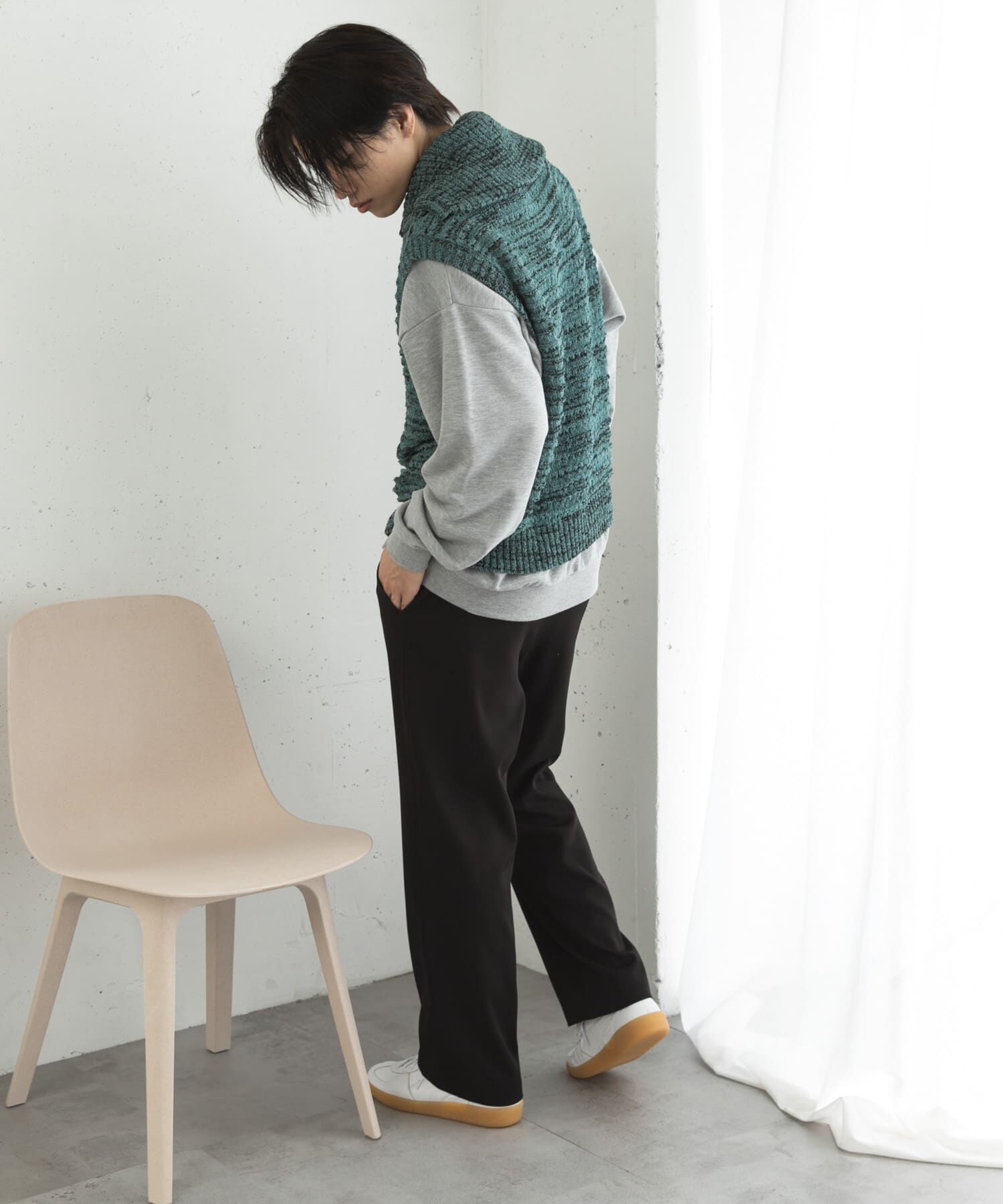 SENSE OF PLACE by URBAN RESEARCH「ミックスメランジハーフジップニットベスト」|ベスト・ジレ|