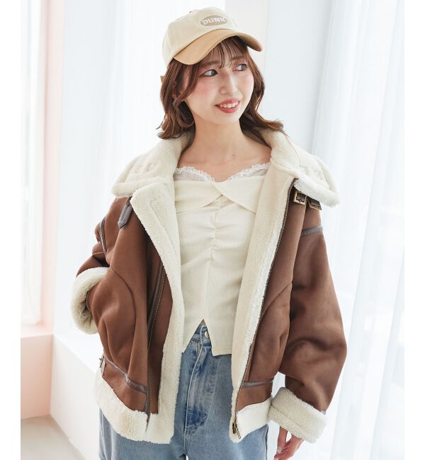  「オーバーサイズボアブルゾン」|ブルゾン・スタジャン|