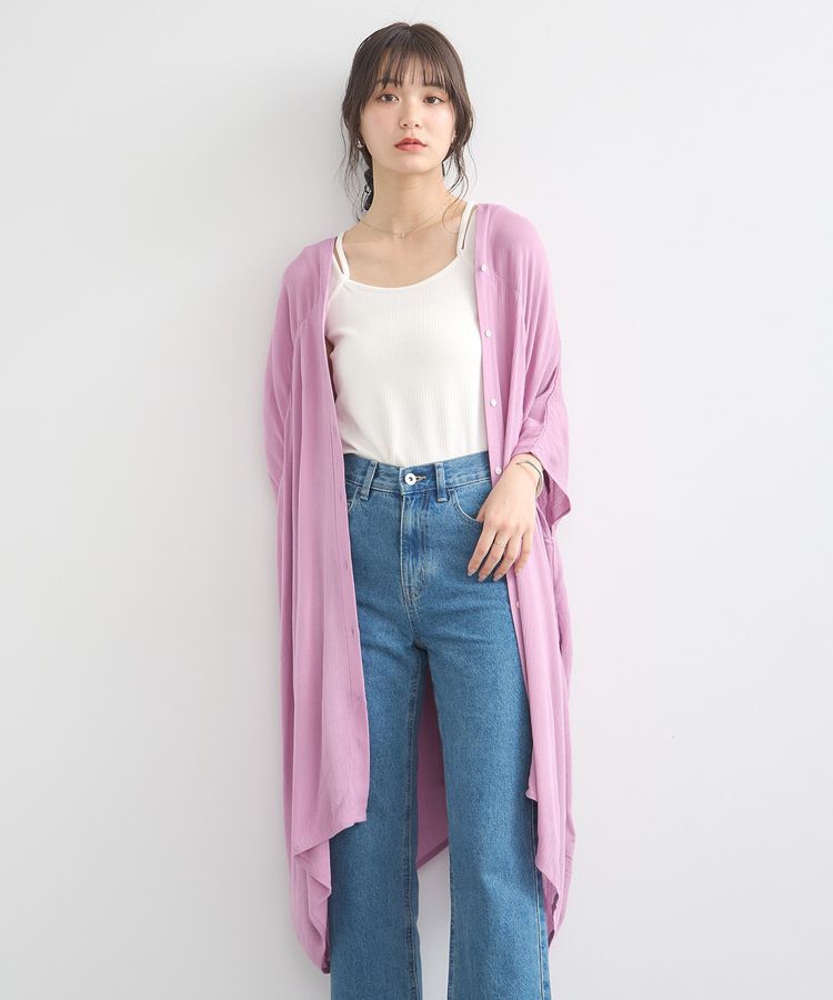 earth music&ecology「レーヨンビッグシャツチュニック」|チュニック|