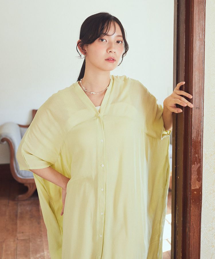 earth music&ecology「レーヨンビッグシャツチュニック」|チュニック|