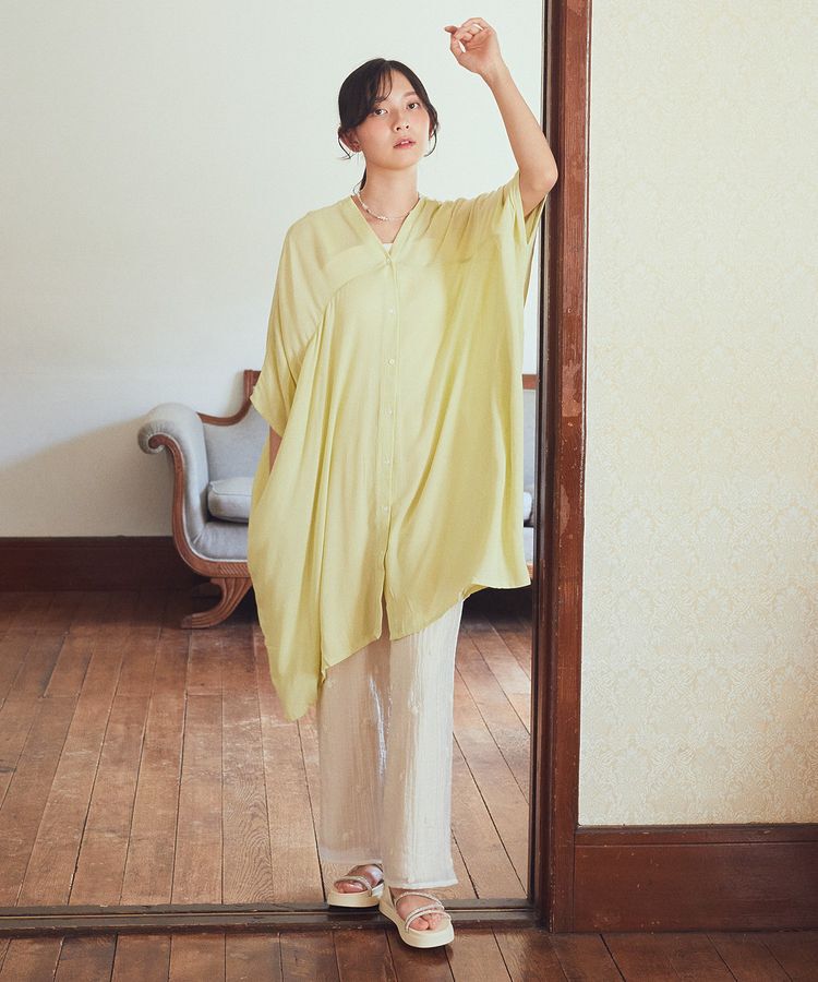 earth music&ecology「レーヨンビッグシャツチュニック」|チュニック|