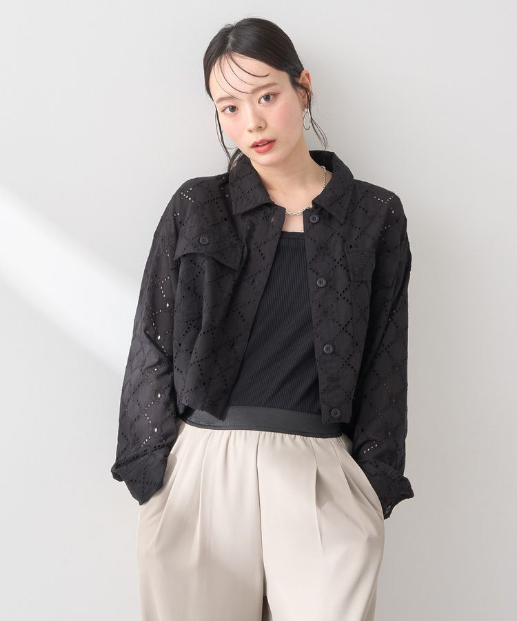 earth music&ecology「レースブルゾン」|ブルゾン・スタジャン|