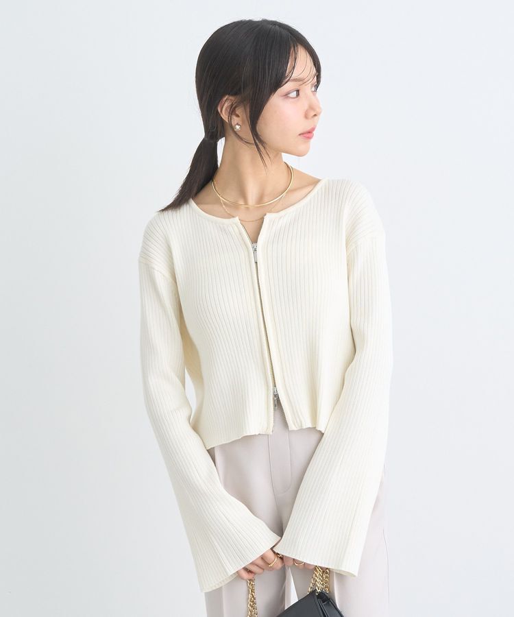 earth music&ecology「ダブルジップニットカーディガン」|カーディガン|
