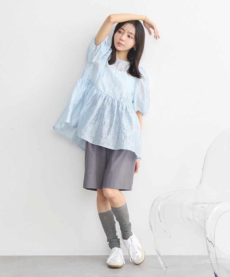 earth music&ecology「シアージャガードペプラムチュニック」|チュニック|