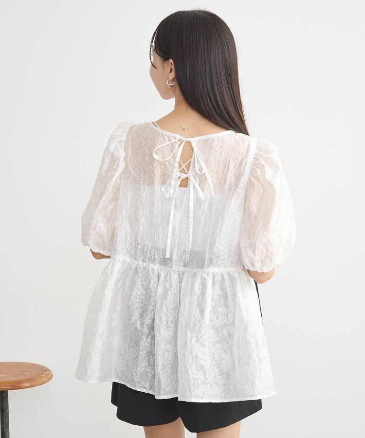 earth music&ecology「シアージャガードペプラムチュニック」|チュニック|