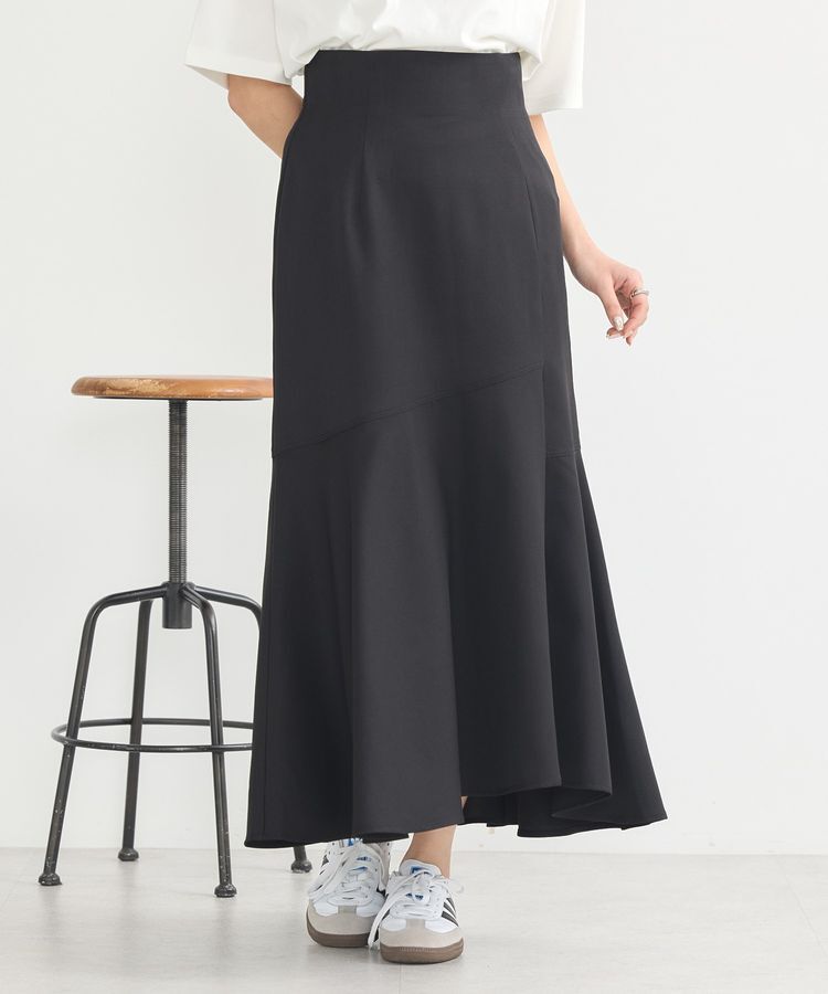 earth music&ecology「アシメティアードマーメイドスカート」|フレア|Black