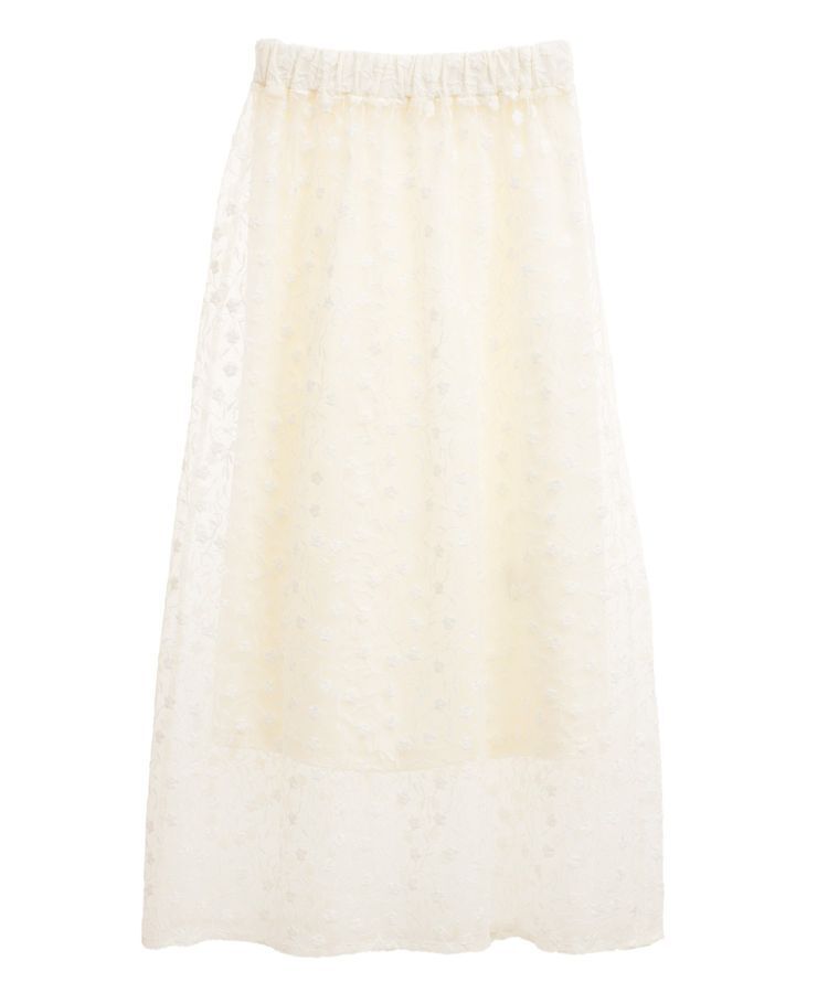 earth music&ecology「シアーレースレイヤードスカート」|スカート|