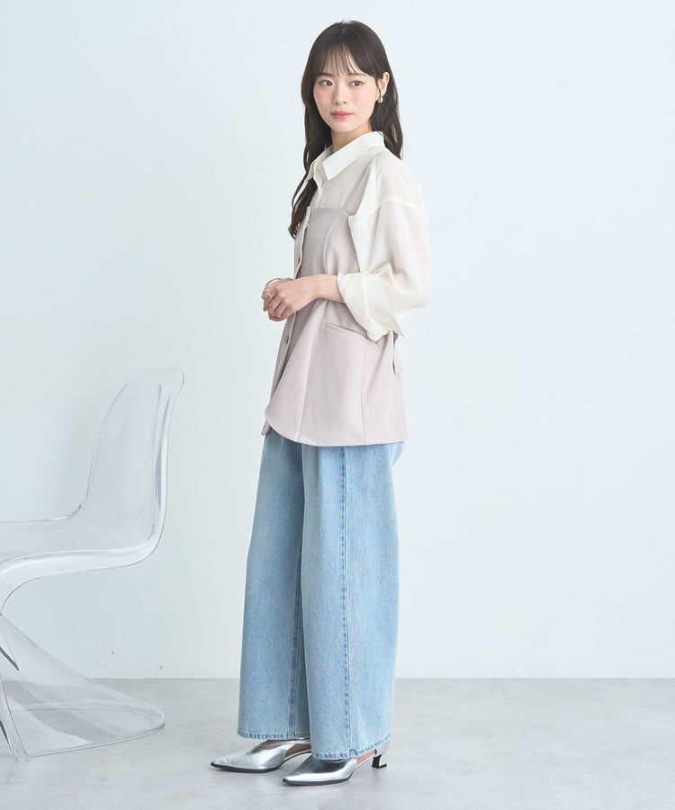 earth music&ecology「フロントボタンビスチェ」|ベスト・ジレ|