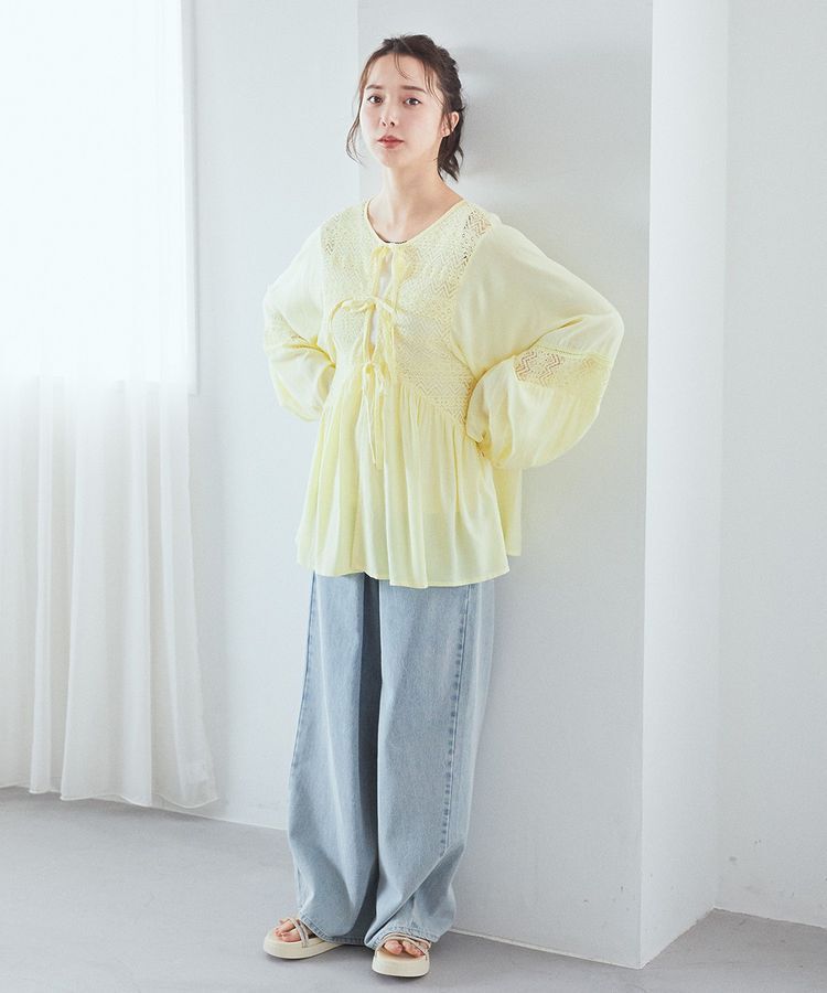 earth music&ecology「フロントタックデニムパンツ」|デニム|