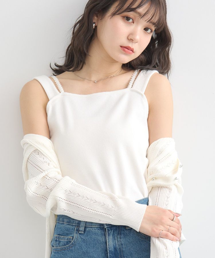 earth music&ecology「ホルターレースキャミソール」|キャミソール|Ivory