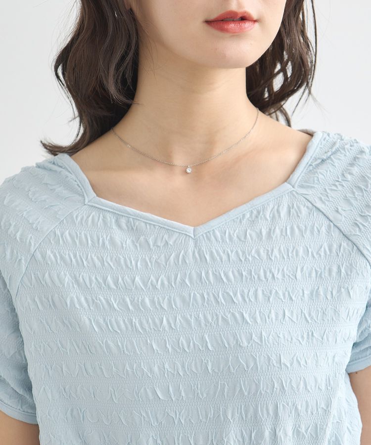 earth music&ecology「ハートネックドロストスリーブプルオーバー」|Tシャツ・カットソー|