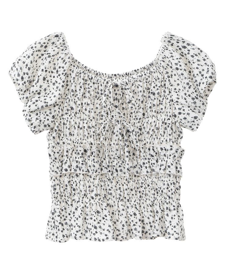 earth music&ecology「フレンチバルーンフリルブラウス」|シャツ・ブラウス|