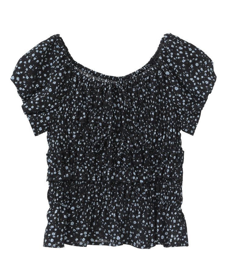 earth music&ecology「フレンチバルーンフリルブラウス」|シャツ・ブラウス|