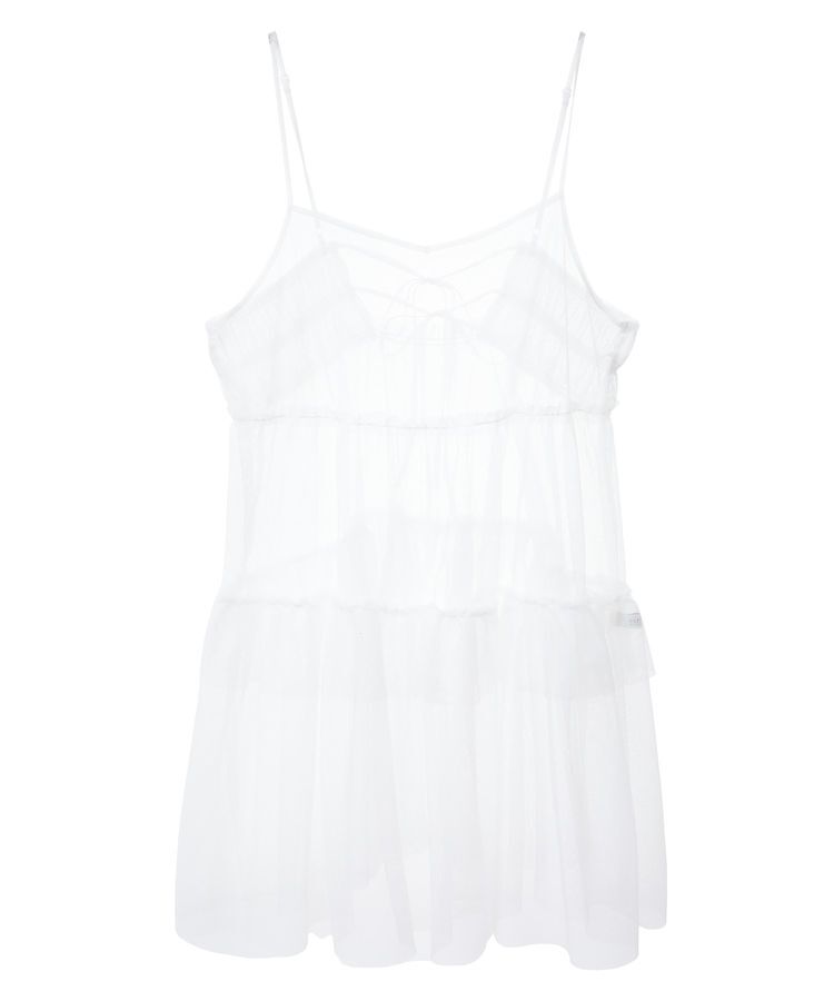 earth music&ecology「チュールミニキャミワンピース」|ワンピース|