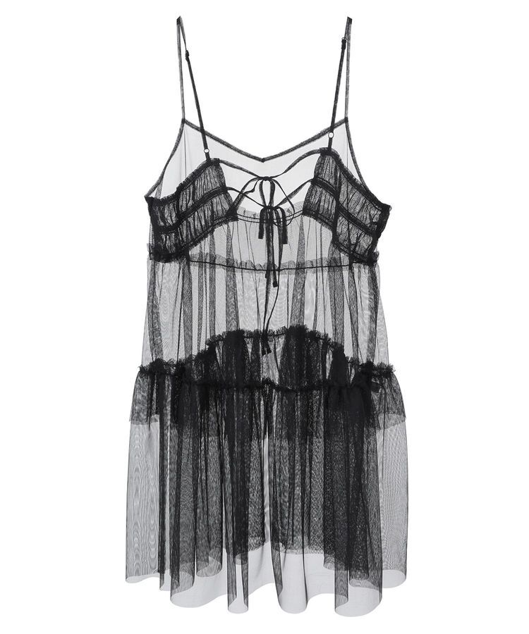 earth music&ecology「チュールミニキャミワンピース」|ワンピース|