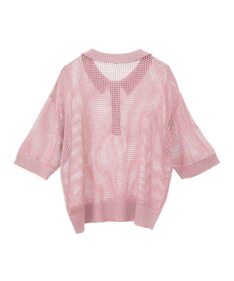 earth music&ecology「メッシュポロニットプルオーバー」|ニット・セーター|