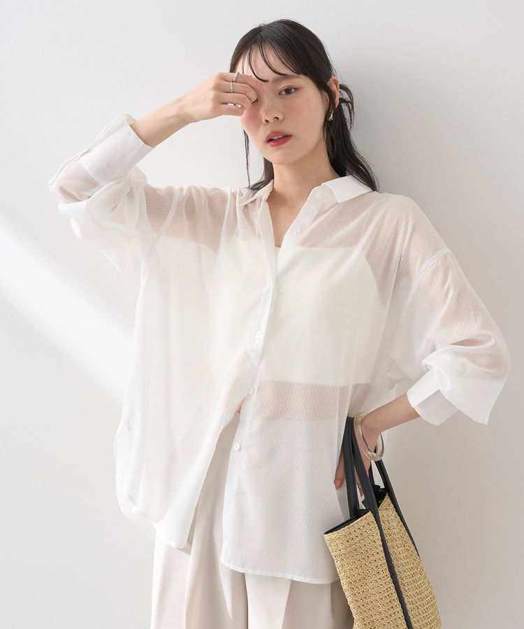 earth music&ecology「シアーストライプシャツ」|シャツ・ブラウス|