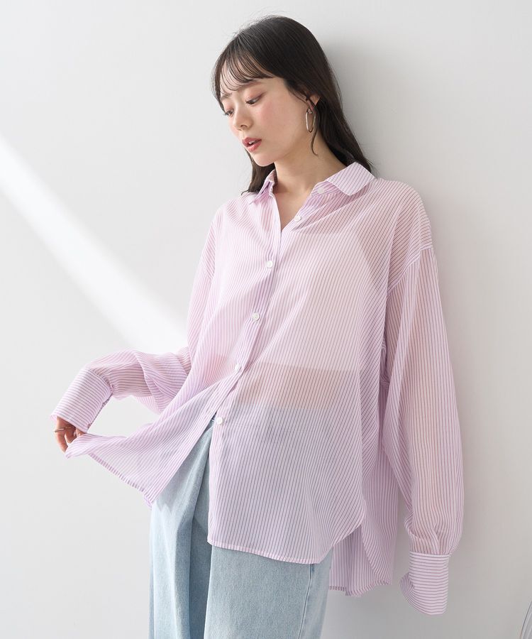 earth music&ecology「シアーストライプシャツ」|シャツ・ブラウス|