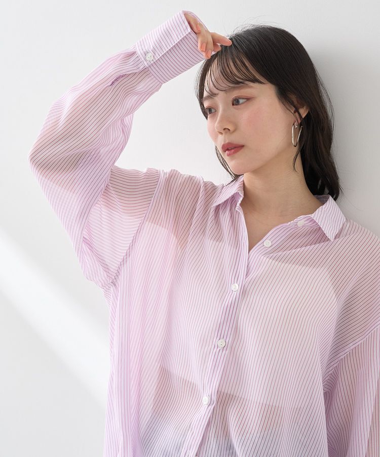 earth music&ecology「シアーストライプシャツ」|シャツ・ブラウス|