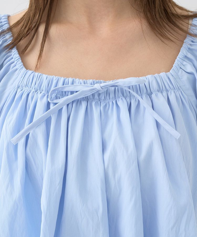 earth music&ecology「スクエアフロントリボンブラウス」|シャツ・ブラウス|