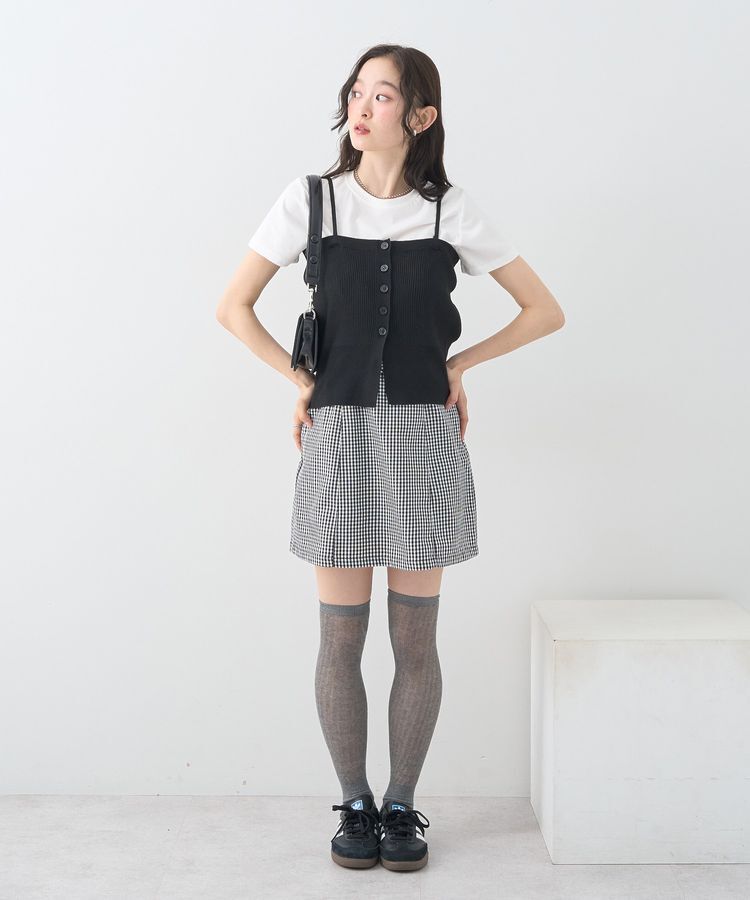 earth music&ecology「SET2点コンパクトTEE＋マルチwayニットビスチェ」|Tシャツ・カットソー|