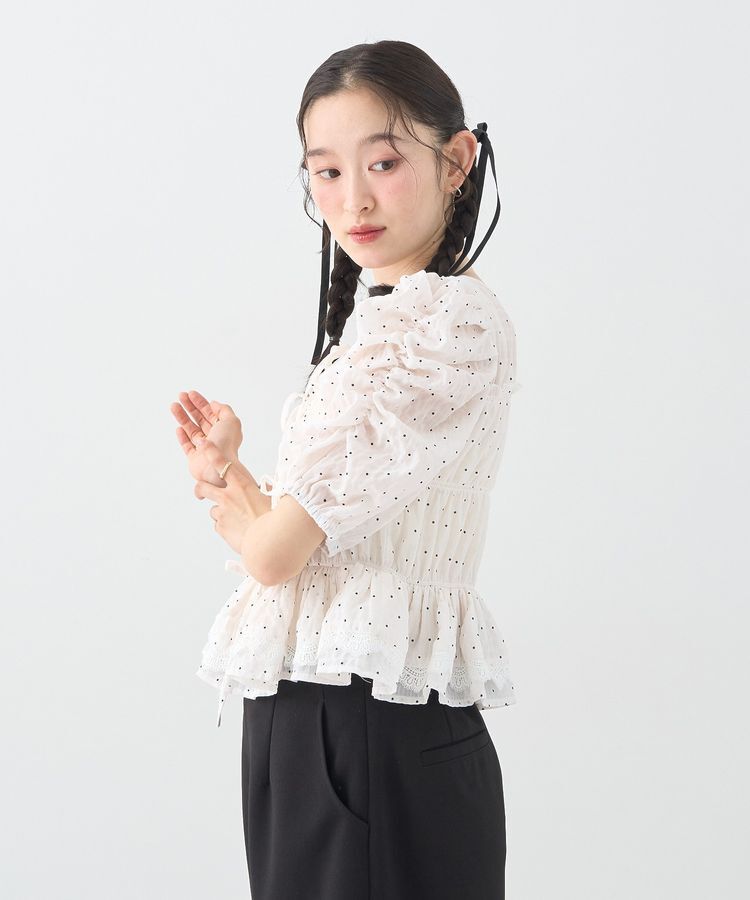 earth music&ecology「レースティアードシャーリングブラウス」|シャツ・ブラウス|