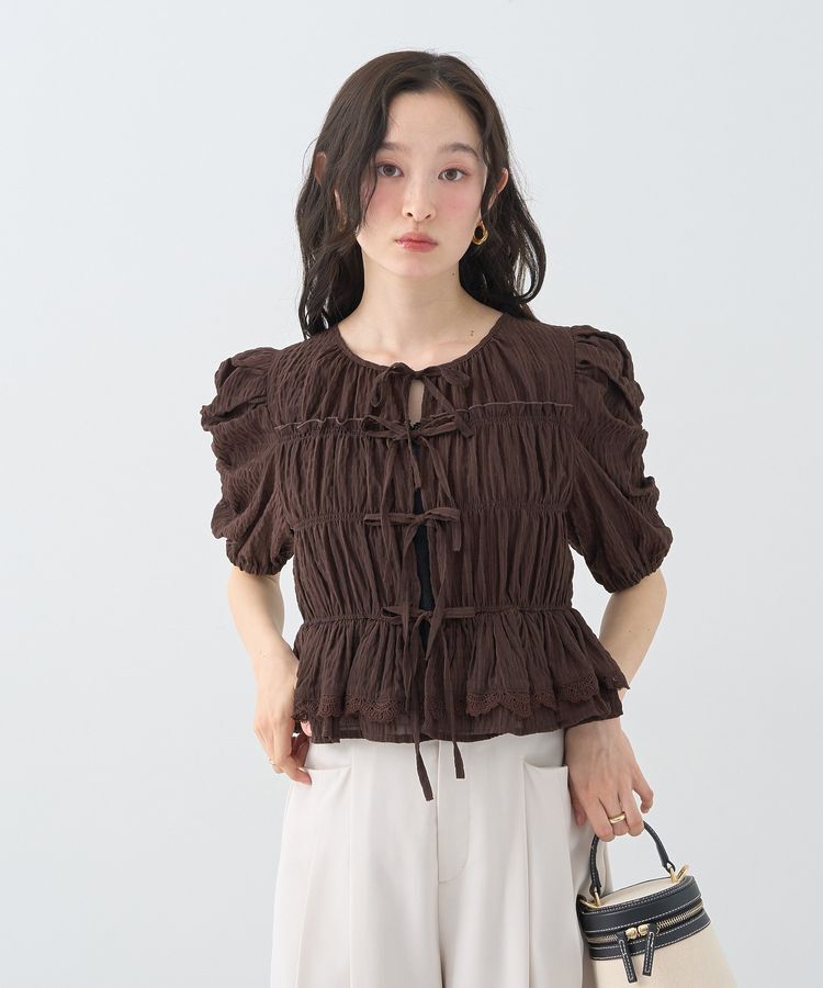 earth music&ecology「レースティアードシャーリングブラウス」|シャツ・ブラウス|