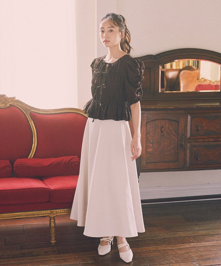 earth music&ecology「レースティアードシャーリングブラウス」|シャツ・ブラウス|