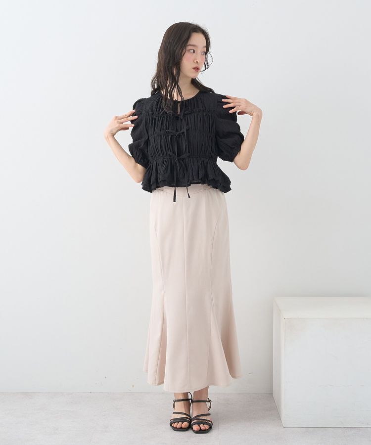 earth music&ecology「レースティアードシャーリングブラウス」|シャツ・ブラウス|