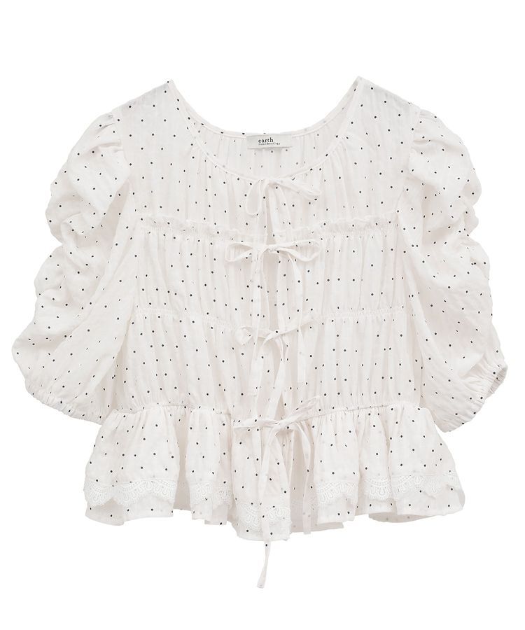 earth music&ecology「レースティアードシャーリングブラウス」|シャツ・ブラウス|