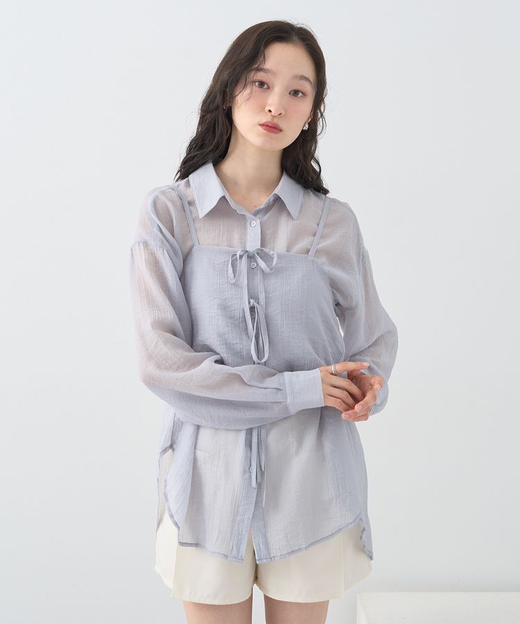 earth music&ecology「SET2点シャツ＋ビスチェ」|シャツ・ブラウス|