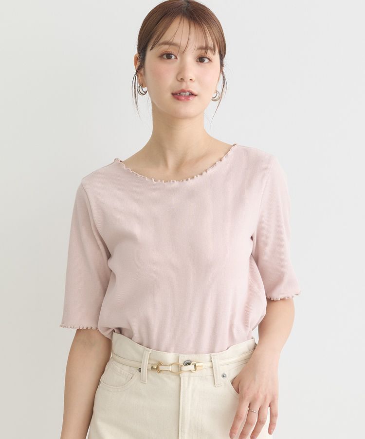 earth music&ecology「リブメロープルオーバー」|Tシャツ・カットソー|Pink