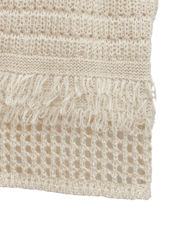 earth music&ecology「フリンジニットビスチェ」|ベスト・ジレ|