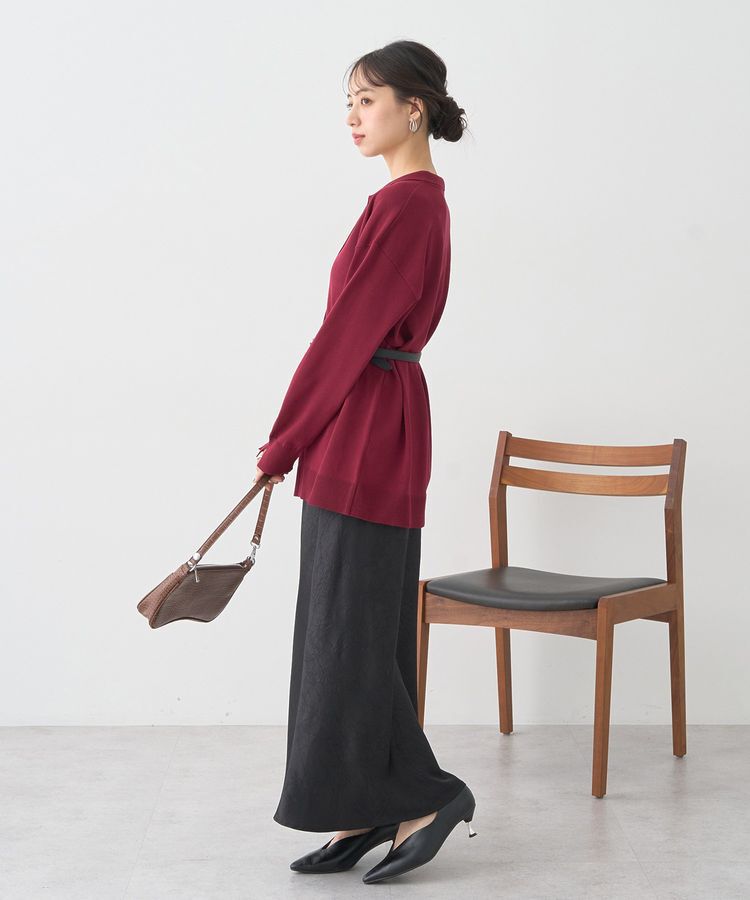 earth music&ecology「袖口スリットスキッパーカーディガン」|カーディガン|