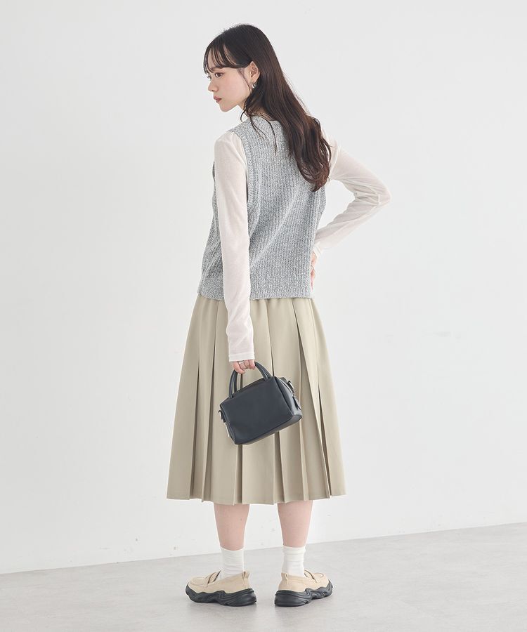 earth music&ecology「タックプリーツミディスカート」|スカート|