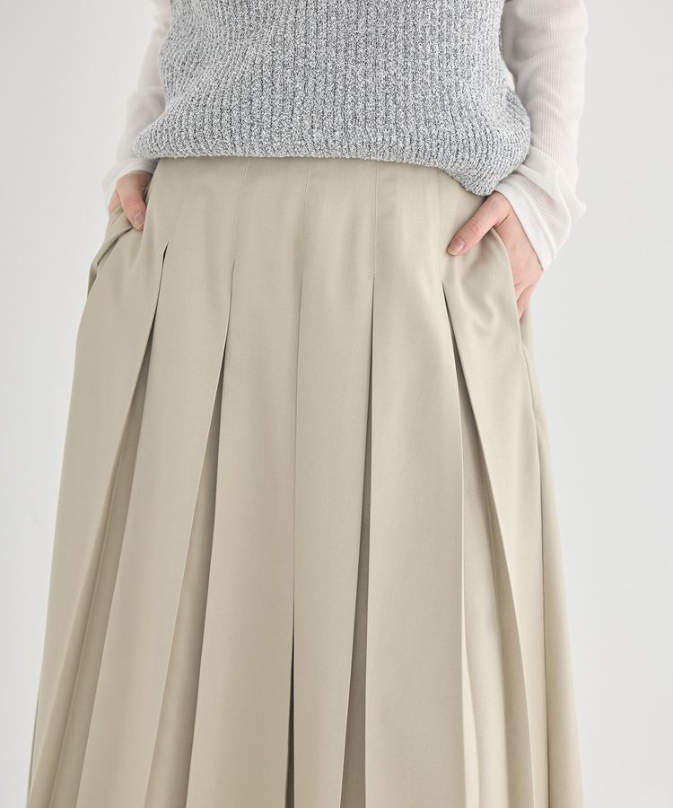 earth music&ecology「タックプリーツミディスカート」|スカート|