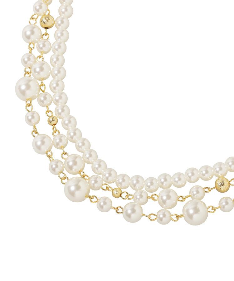 earth music&ecology「3連パールネックレス」|ネックレス|